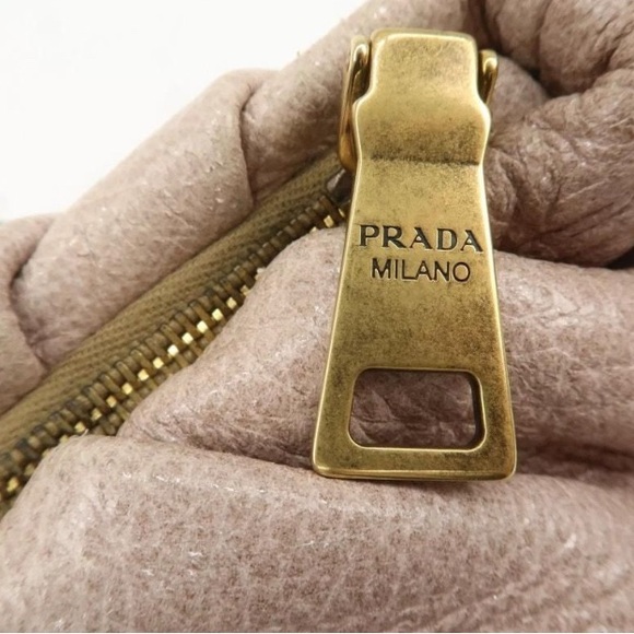 ✨💎PRADA💎✨Metallic Suede Hobo w/ Braided Strap w/ COA and Dustbag - Picture 3 of 16